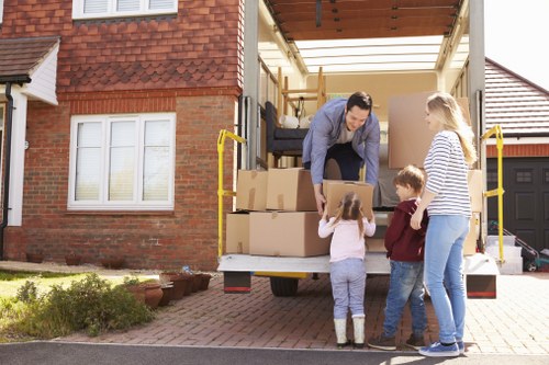 Removal van for home moving in Kingston streets