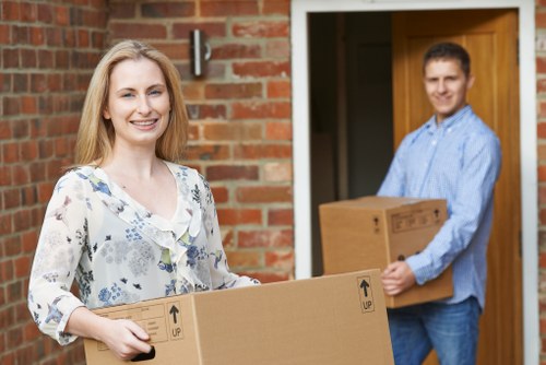 Packed boxes and furniture for a Kingston removals service