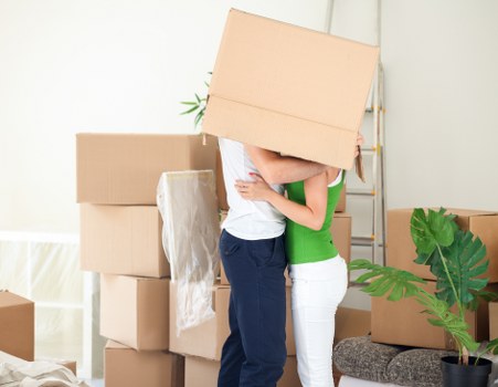 Loading furniture and boxes for a Kingston removal job